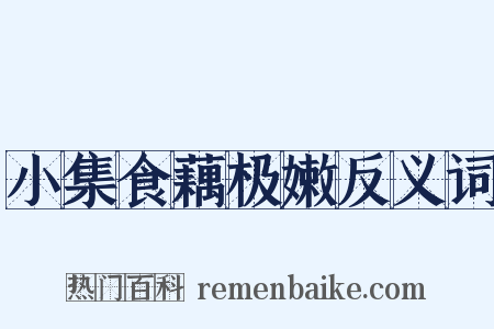小集食藕极嫩反义词是什么意思的图片